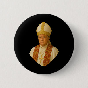Trump Pope Graphic – Funny Political Design 6 Cm Round Badge