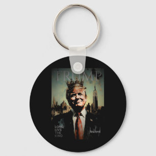 Trump Portrait Signature Long Live The King Vintag Key Ring