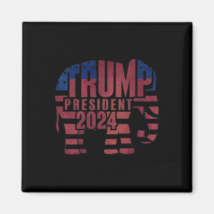 Trump President 2024 Elephant Republican Magnet