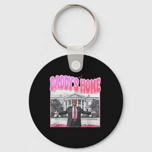 Trump President 2024 Tee Funny Daddy's Home Trump  Key Ring