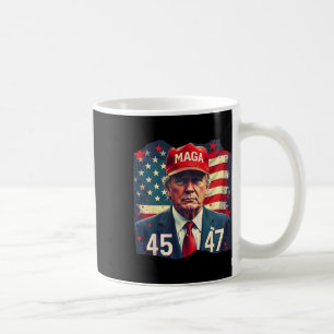 Trump President 45-47 Mega Us Flag Coffee Mug