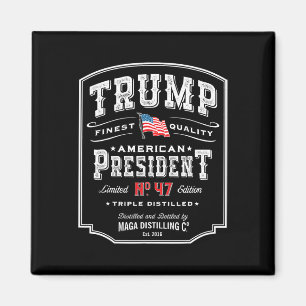 Trump President N 47 Vintage Whiskey Usa Magnet