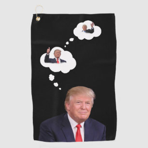 Trump President Portrait 🇺🇸😁 Smiling  Golf Towel