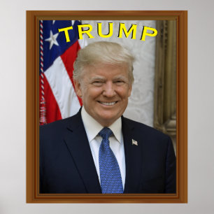 Trump President Portrait 🇺🇸😁 Smiling  Poster