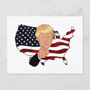 Trump President Uncle Sam Usa America Flag Postcard