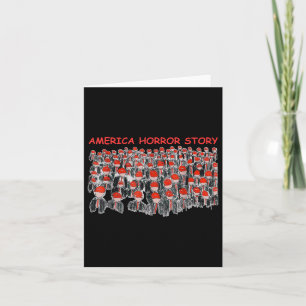 Trump President Usa Flag Halloween Horror Story Card