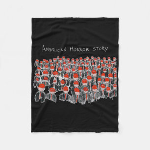 Trump President Usa Flag Halloween Horror Story  Fleece Blanket