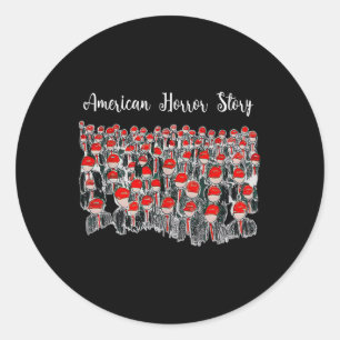 Trump President Usa Flag Halloween Horror Story Lb Classic Round Sticker