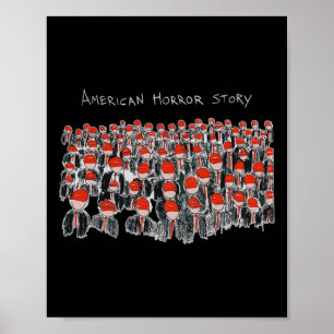 Trump President Usa Flag Halloween Horror Story  Poster