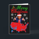 Trump Presidential Election Results Map Funny Chri Card<br><div class="desc">Trump Presidential Election Results Map Funny Christmas</div>