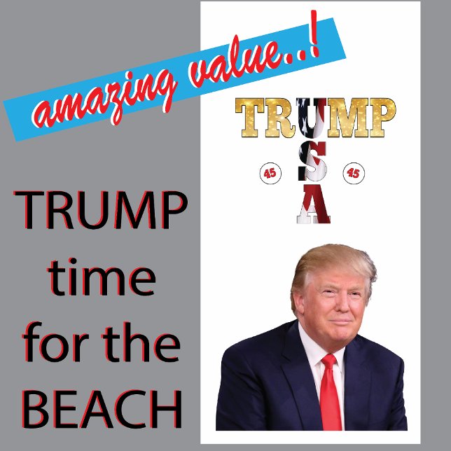 Trump Presidential 🔥 Gold Portrait Beach Towel (Creator Uploaded)