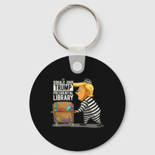 Trump Presidential Library Funny Anti Trump  Key Ring