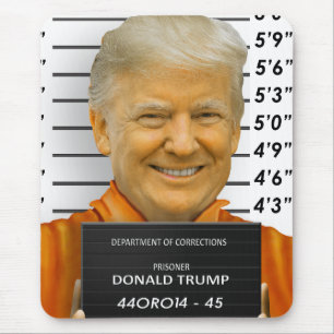 Trump Prison Mugshot Moron 45 Mouse Pad