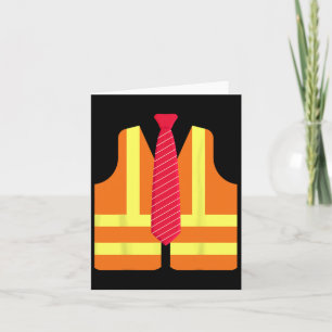 Trump Proud To Be Garbyge Hi-vis Vest Red Tie Cost Card
