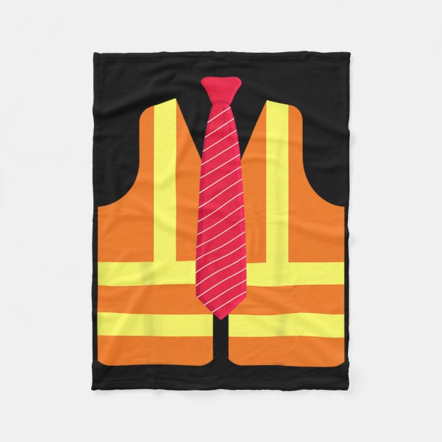 Trump Proud To Be Garbyge Hi-vis Vest Red Tie Cost Fleece Blanket (Front)