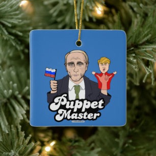 Trump Puppet Master - Vladimir Putin Ceramic Ornament