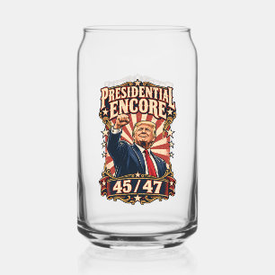 Trump Raised Fist 45 47 Encore Can Glass