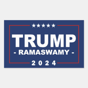 TRUMP RAMASWAMY RECTANGULAR STICKER