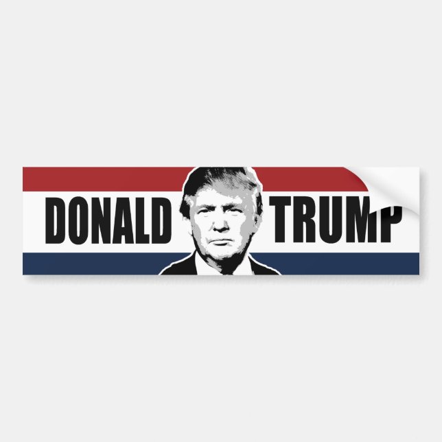 Trump Red White and Blue Bumper -.png Bumper Sticker (Front)