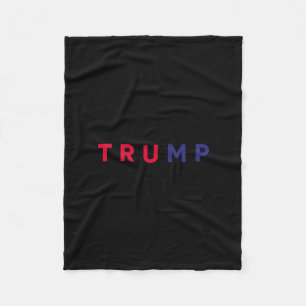 Trump Red White Blue Usa Patriotic Trump Supporter Fleece Blanket
