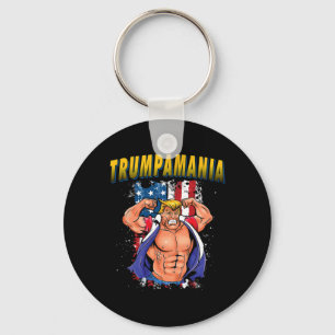 Trump Republican Convention Wrestling Meme Trumpam Key Ring