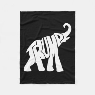 Trump Republican Elephant Shirt For Supporters  Fleece Blanket