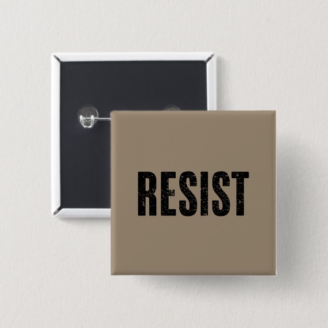 Trump Resist Trump Protest Anti Political Protest  15 Cm Square Badge (Front & Back)