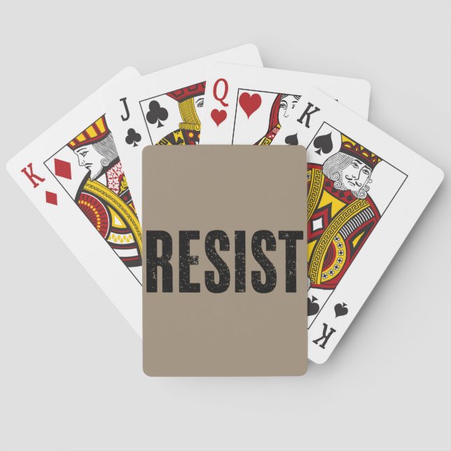 Trump Resist Trump Protest Anti Political Protest  Playing Cards (Back)
