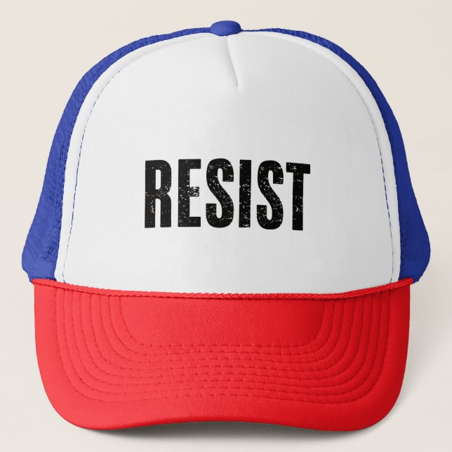 Trump Resist Trump Protest Anti Political Protest  Trucker Hat (Front)