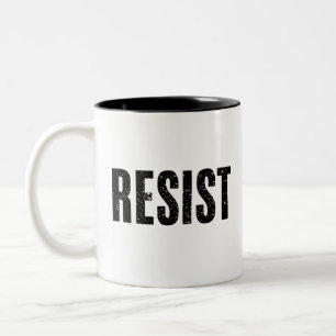 Trump Resist Trump Protest Anti Political Protest  Two-Tone Coffee Mug