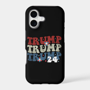 Trump Retro Groovy Flower 24 2024 Election