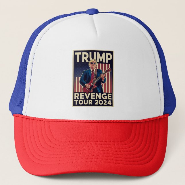 Trump Revenge Tour 2024 Political Election 2024 Trucker Hat (Front)