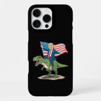 Trump Riding Dinosaur T Rex USA American Flag