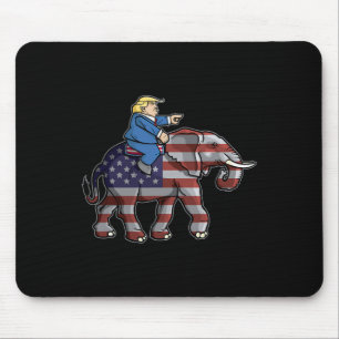 Trump Riding Elephant Republicans Shirt Gift Mouse Pad