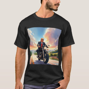 Trump Riding Motorcycle US Capitol Washington DC T-Shirt