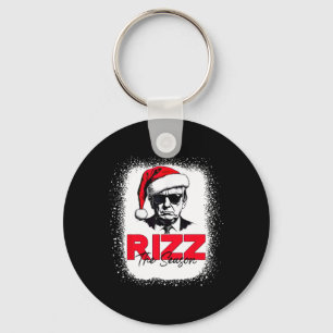 Trump Rizz The Season Christmas Funny Donald Trump Key Ring
