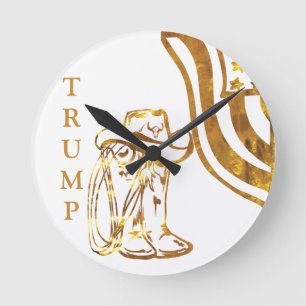 TRUMP ROUND CLOCK