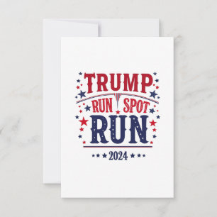 Trump Run Spot Run Funny Election Debate Thank You Card