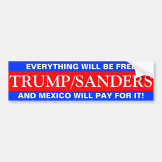 TRUMP SANDERS BUMPER STICKER