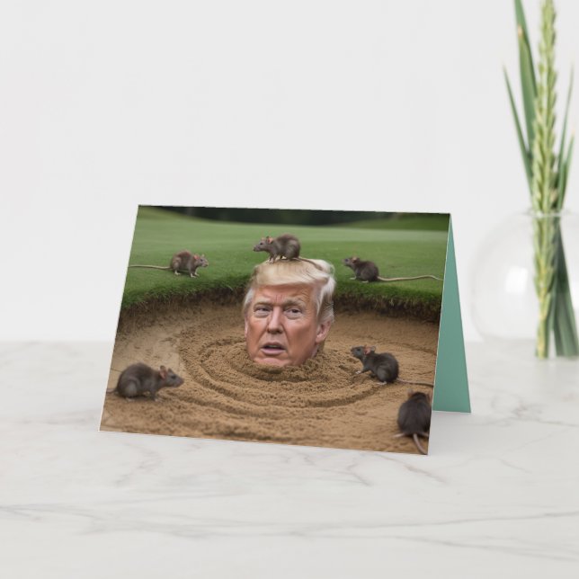 Trump Sandtrap Greeting Card (Front)
