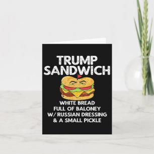 Trump Sandwich Anti-trump Vintage  Card