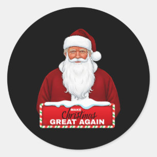 Trump Santa Christmas Holiday Xmas Republican Cons Classic Round Sticker
