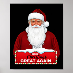 Trump Santa Christmas Holiday Xmas Republican Cons Poster