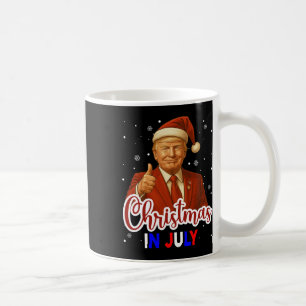 Trump Santa Christmas In July Summer Holiday Graph Coffee Mug