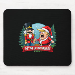 Trump Santa Claus With Nutcracker They Are Eating  Mouse Pad