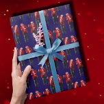 Trump Santa Hat Dance Christmas | Trump Dance Blue Wrapping Paper<br><div class="desc">Funny Donald Trump With Santa Hat Dance Blue Gift Wrap</div>