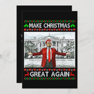 Trump Santa Hat   Make Christmas Great Again Holiday Card
