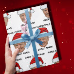 Trump Santa hat Make Christmas Great Again White Wrapping Paper<br><div class="desc">Trump Santa hat Make Christmas Great Again White Gift Wrap</div>