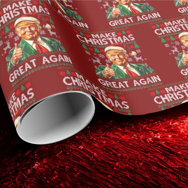 Trump Santa Hat | Make Christmas Great Again Wrapping Paper (Creator Uploaded)