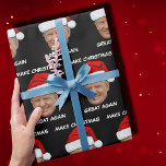 Trump Santa hat Make Christmas Great Again Wrapping Paper<br><div class="desc">Trump Santa hat Make Christmas Great Again</div>